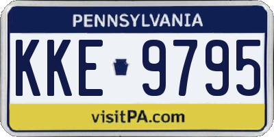 PA license plate KKE9795