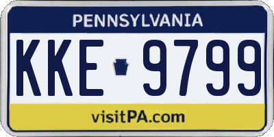 PA license plate KKE9799