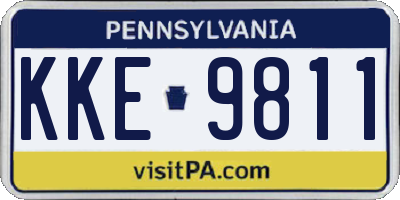 PA license plate KKE9811