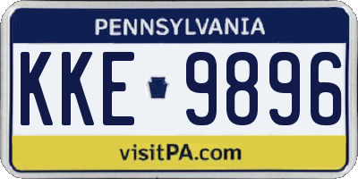 PA license plate KKE9896