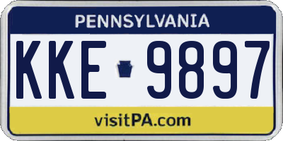 PA license plate KKE9897