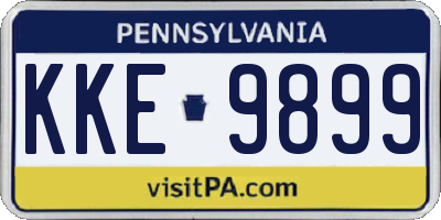 PA license plate KKE9899