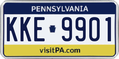 PA license plate KKE9901