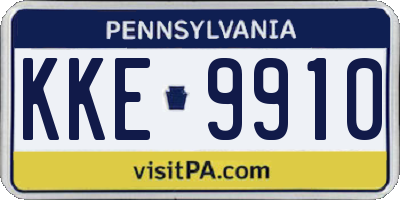 PA license plate KKE9910