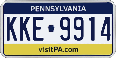 PA license plate KKE9914