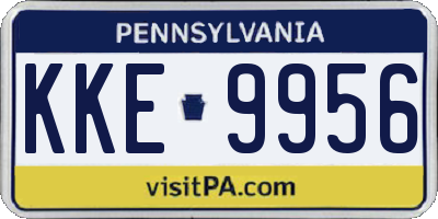 PA license plate KKE9956