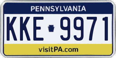 PA license plate KKE9971