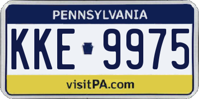 PA license plate KKE9975