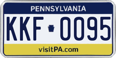 PA license plate KKF0095