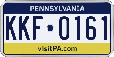 PA license plate KKF0161