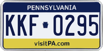 PA license plate KKF0295