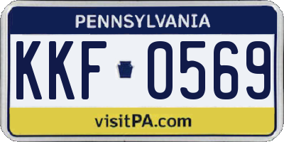 PA license plate KKF0569