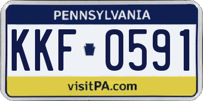 PA license plate KKF0591