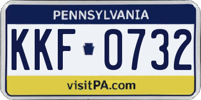 PA license plate KKF0732