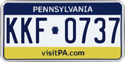 PA license plate KKF0737