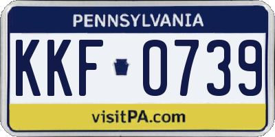 PA license plate KKF0739