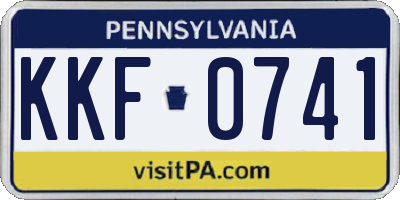 PA license plate KKF0741