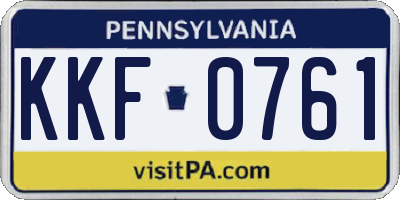 PA license plate KKF0761