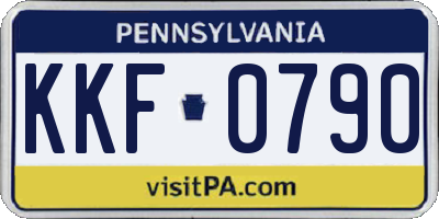 PA license plate KKF0790