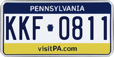 PA license plate KKF0811