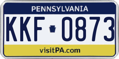 PA license plate KKF0873