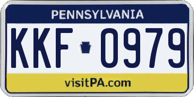 PA license plate KKF0979