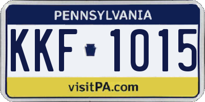 PA license plate KKF1015