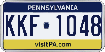 PA license plate KKF1048
