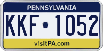 PA license plate KKF1052