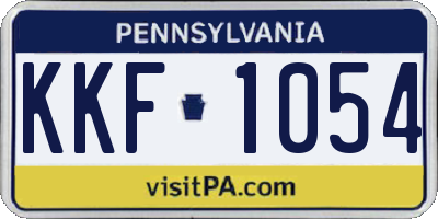 PA license plate KKF1054