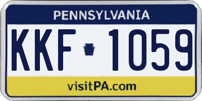 PA license plate KKF1059