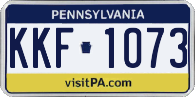 PA license plate KKF1073