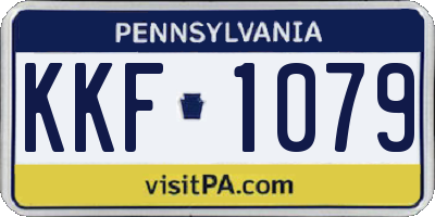 PA license plate KKF1079