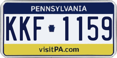 PA license plate KKF1159