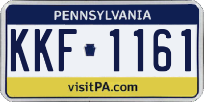 PA license plate KKF1161
