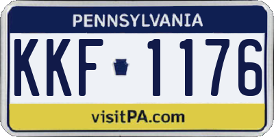 PA license plate KKF1176
