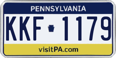 PA license plate KKF1179