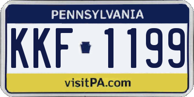 PA license plate KKF1199