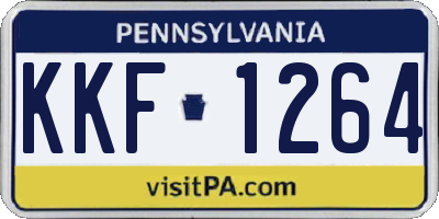 PA license plate KKF1264