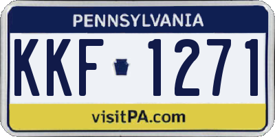 PA license plate KKF1271