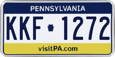 PA license plate KKF1272