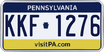 PA license plate KKF1276