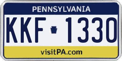 PA license plate KKF1330