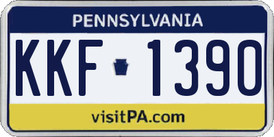 PA license plate KKF1390