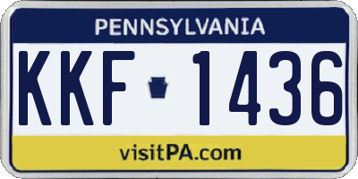 PA license plate KKF1436