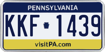 PA license plate KKF1439