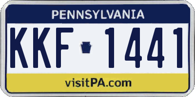 PA license plate KKF1441