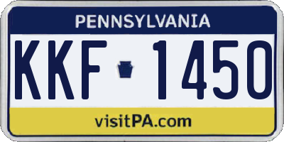 PA license plate KKF1450
