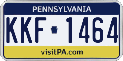 PA license plate KKF1464
