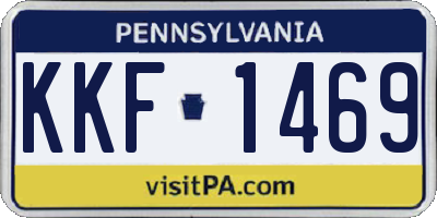 PA license plate KKF1469
